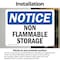 Signmission Non Flammable Storage OSHA Notice Sign, Vinyl Decal, 10in W x 7in L, 2PK OS-2PACK-NS-D-710-L-15051 - alternate 5